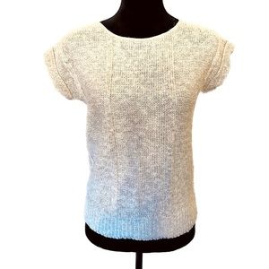 Vintage ROBERT SCOTT LTD Ivory Knit Sweater Short Sleeve Women's Size M